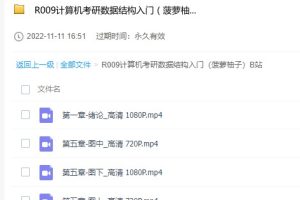 计算机考研数据结构入门(B站菠萝柚子)